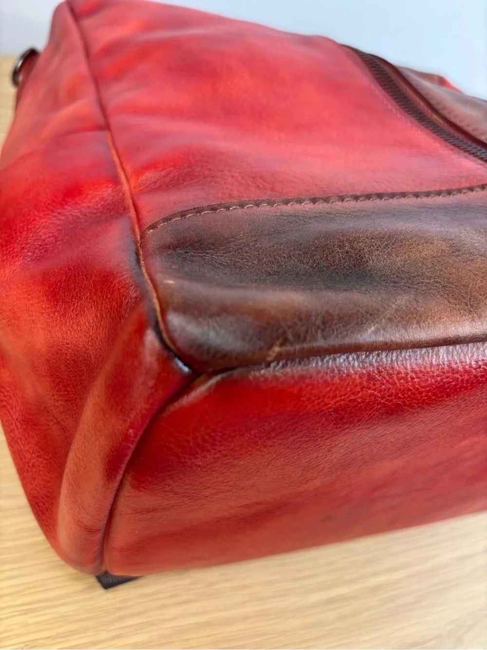 Yukon Full Grain Rich Red Rustic Brown Backpack LIKE NEW!!‎